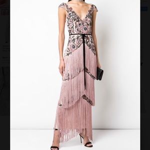 Marchesa Notte Fringe Gown